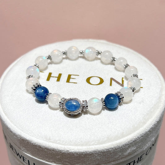 精品*馬島月亮石 x 藍線石