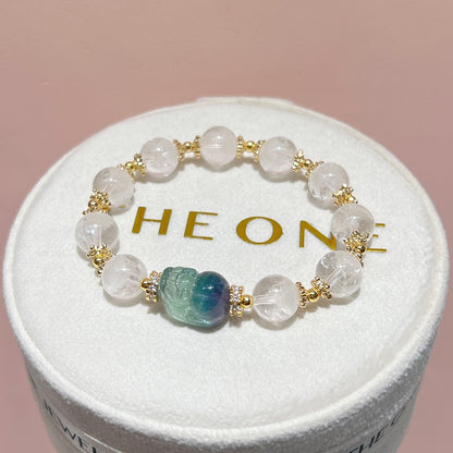 精品*白幽靈 x 螢石貔貅