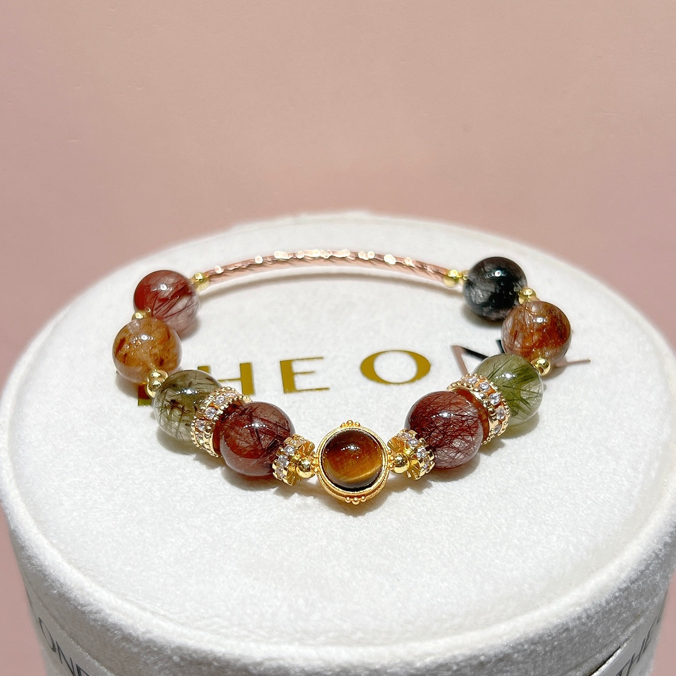 頂級*彩髮晶 x 黃虎眼