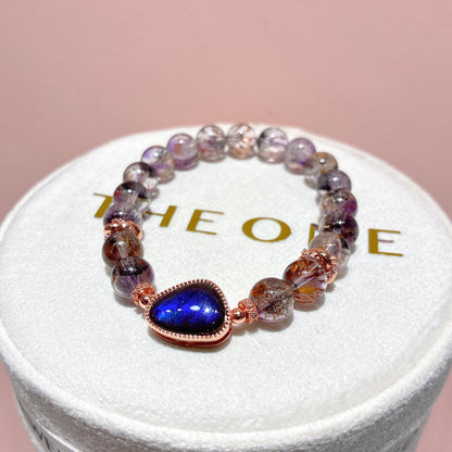 精品*紫鈦晶 x 斑彩石