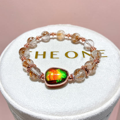 精品*羽毛鈦晶 x 斑彩石