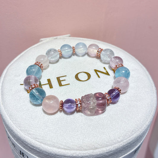 精品*冰種摩根石 x 螢石貔貅