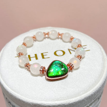 精品*馬島月亮石 x 斑彩石