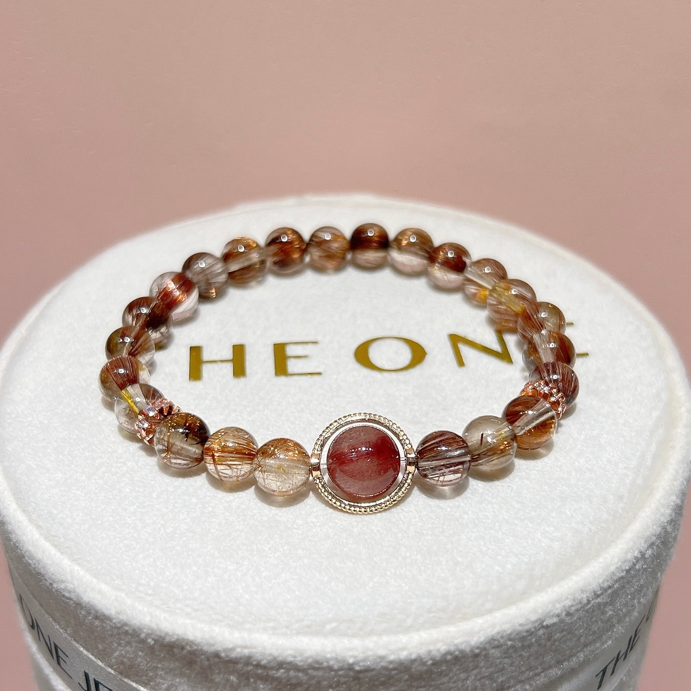 精品*銅鈦晶 x 紅兔毛