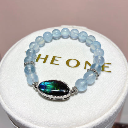 精品*海藍寶 x 斑彩石