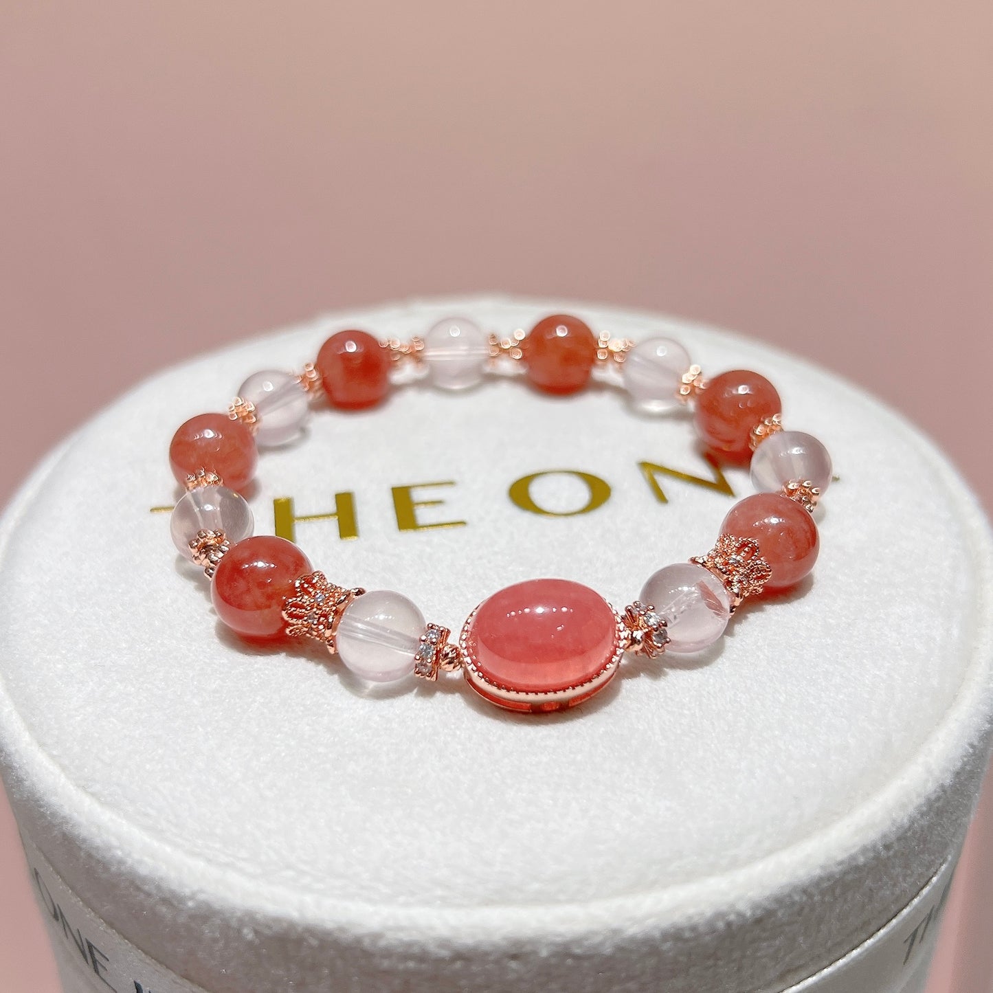 精品*冰種紅紋石 x 粉晶