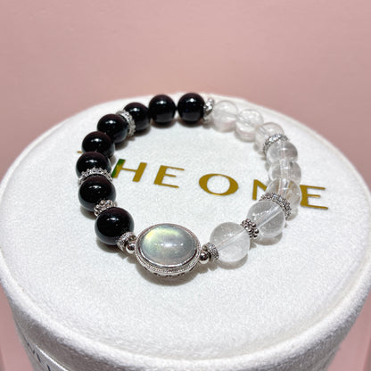 精品*黑碧璽 x 拉長石