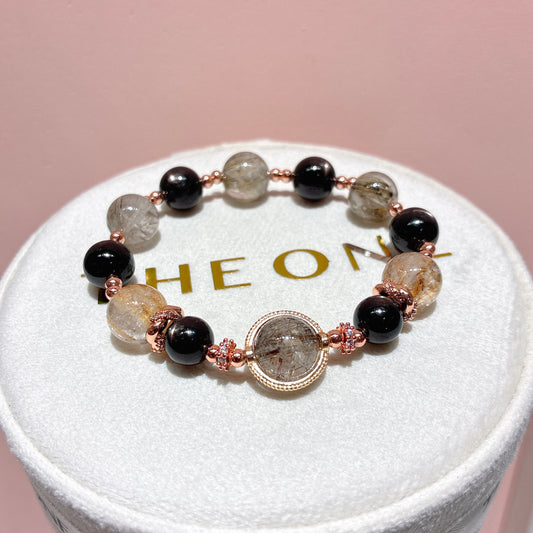 精品*金運石 x 雪霜幽靈髮晶