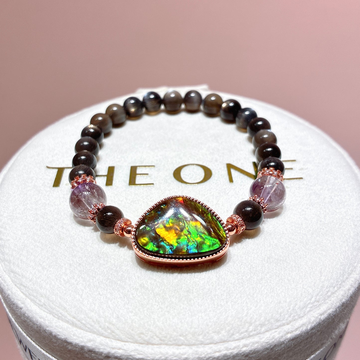 精品*黑金太陽石 x 斑彩石