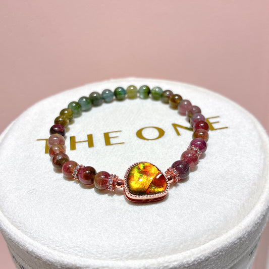 精品*西瓜碧璽 x 斑彩石