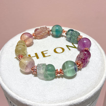 頂級*彩螢石 x 螢石貔貅