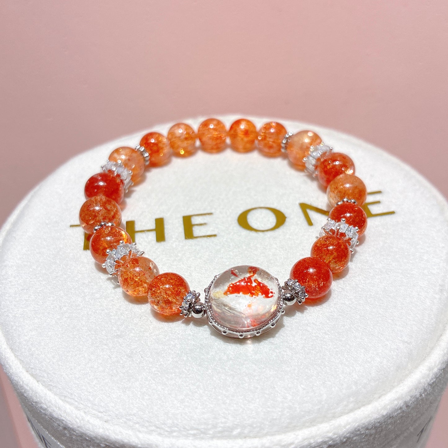 頂級*金草莓太陽石 x 錦鯉膠花