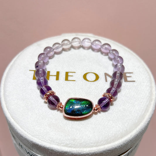 精品*紫水晶 x 斑彩石