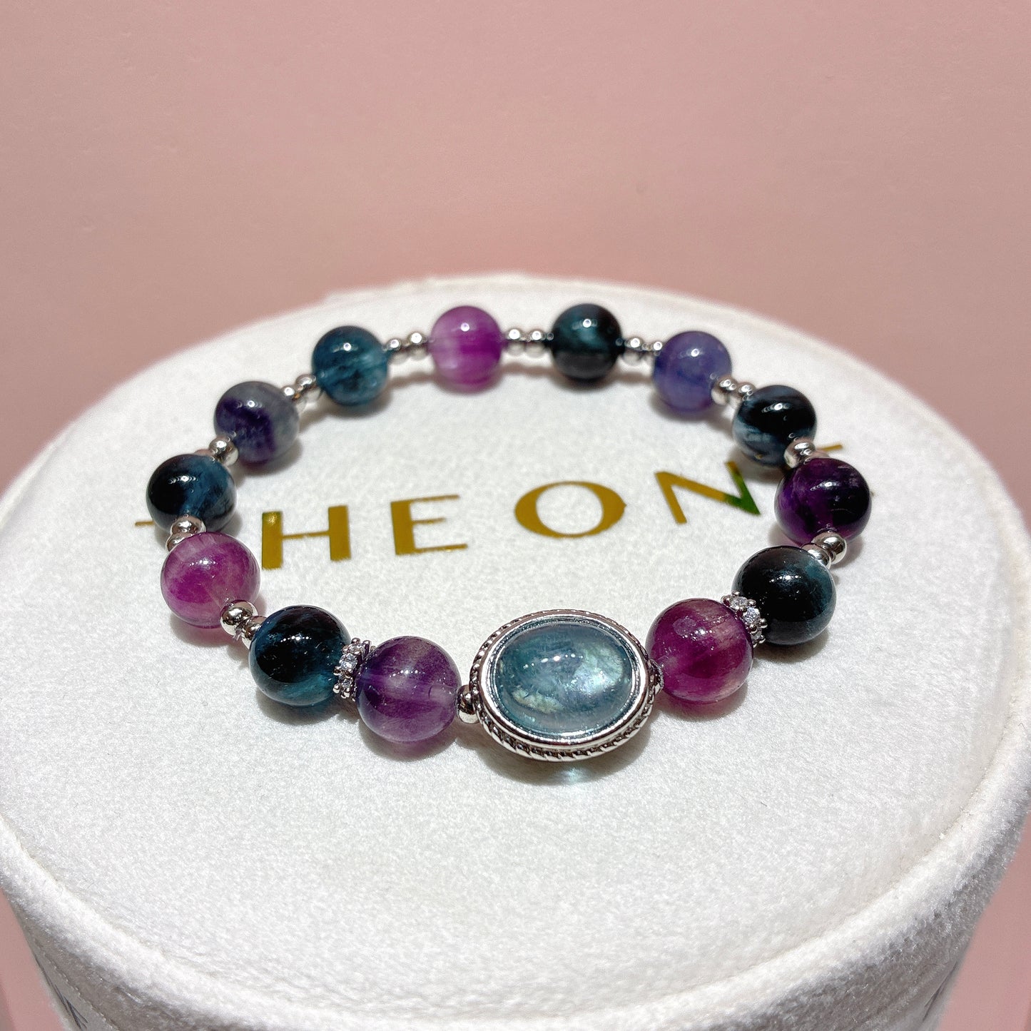 頂級*彩螢石 x 海藍寶