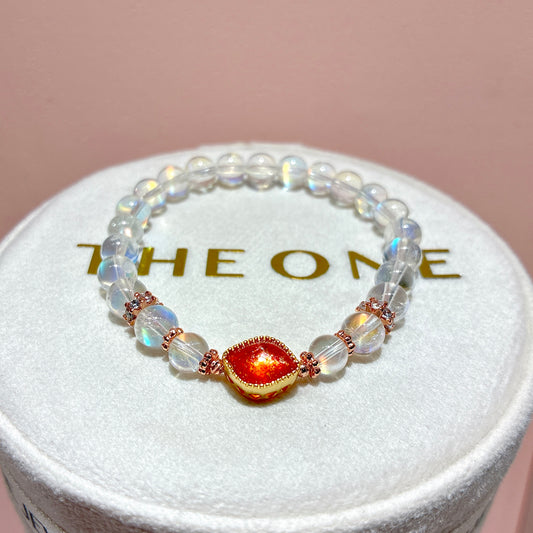 頂級*馬島月亮石 x 金草莓太陽石