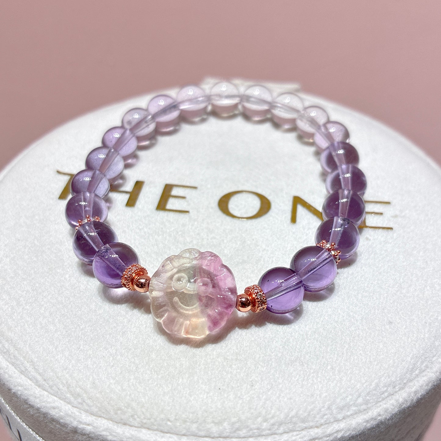 精品*紫水晶 x 螢石太陽花