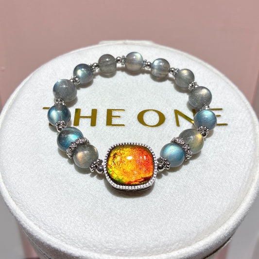 精品*拉長石 x 斑彩石