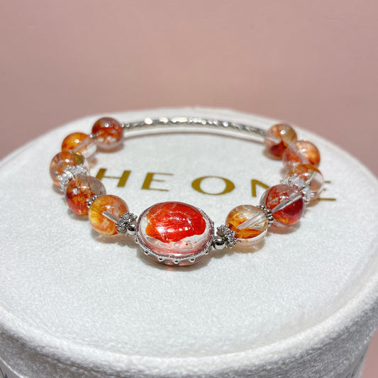 精品*橙紅膠花 x 錦鯉膠花