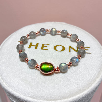 精品*拉長石 x 斑彩石