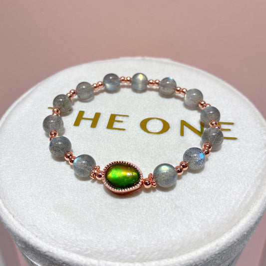 精品*拉長石 x 斑彩石