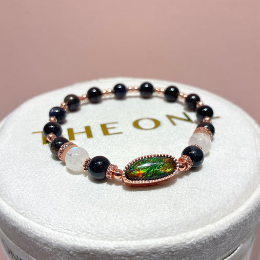 精品*星光堇青石 x 斑彩石