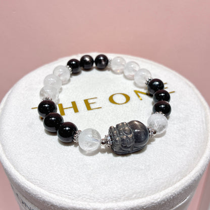 精品*金運石 x 黑金太陽貔貅