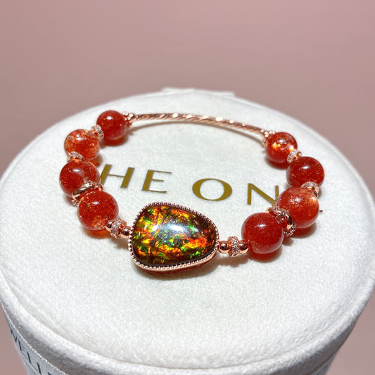 精品*金草莓太陽石 x 斑彩石
