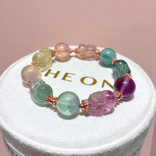 頂級*彩螢石 x 螢石貔貅