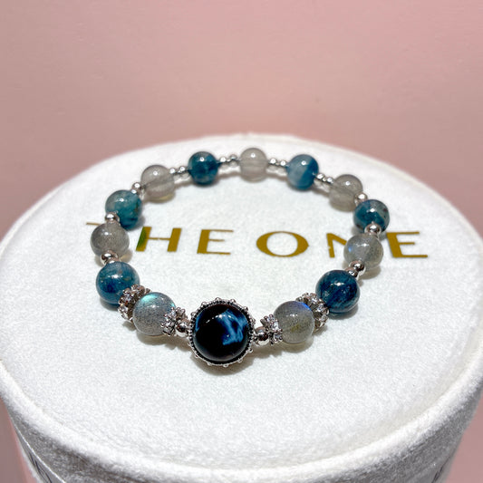 精品*拉長石 x 藍彼得石