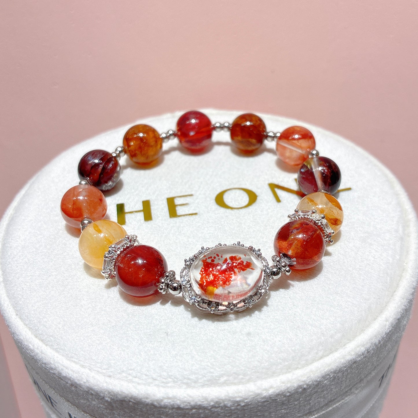 橙紅膠花 x 錦鯉膠花