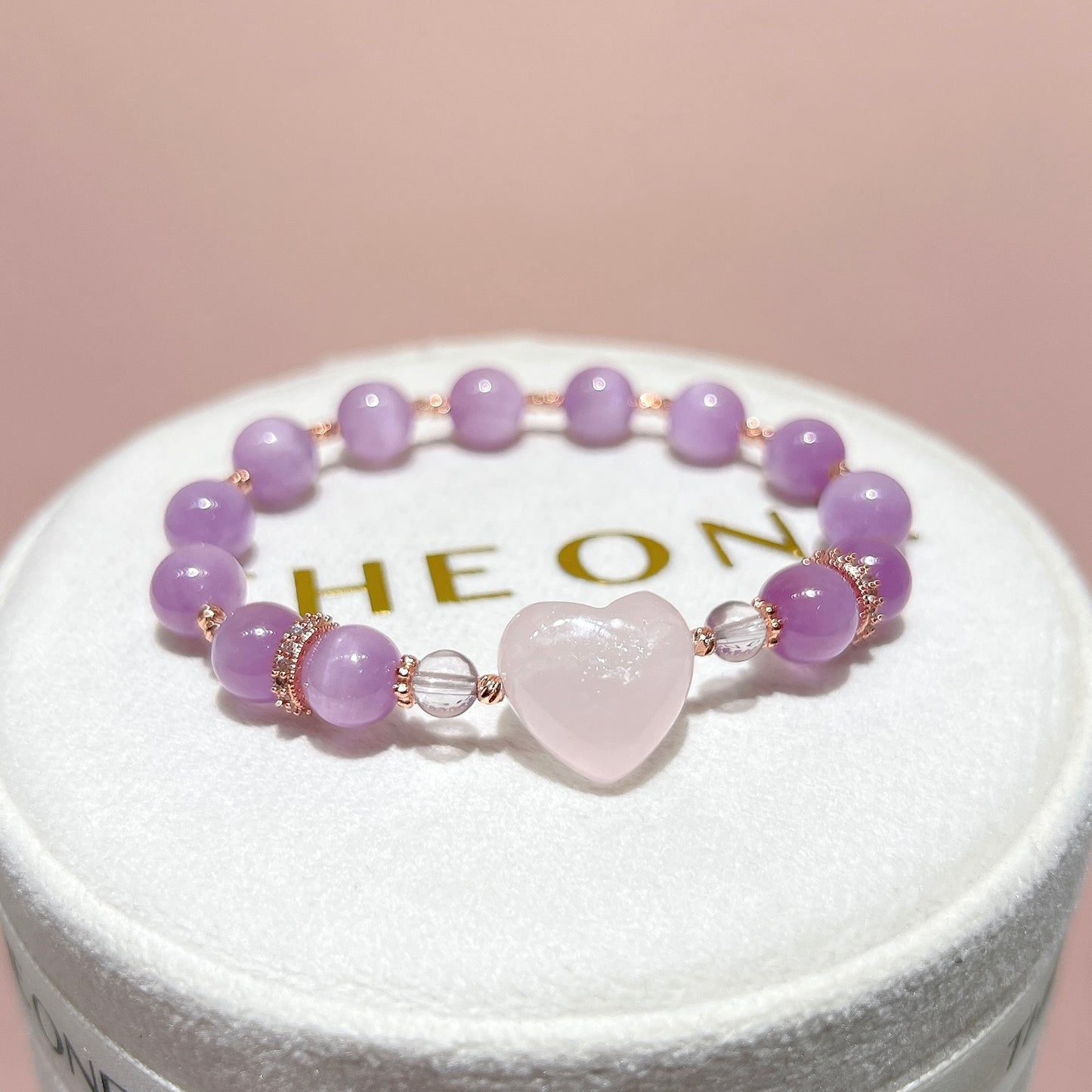 精品*紫鋰輝 x 粉晶愛心