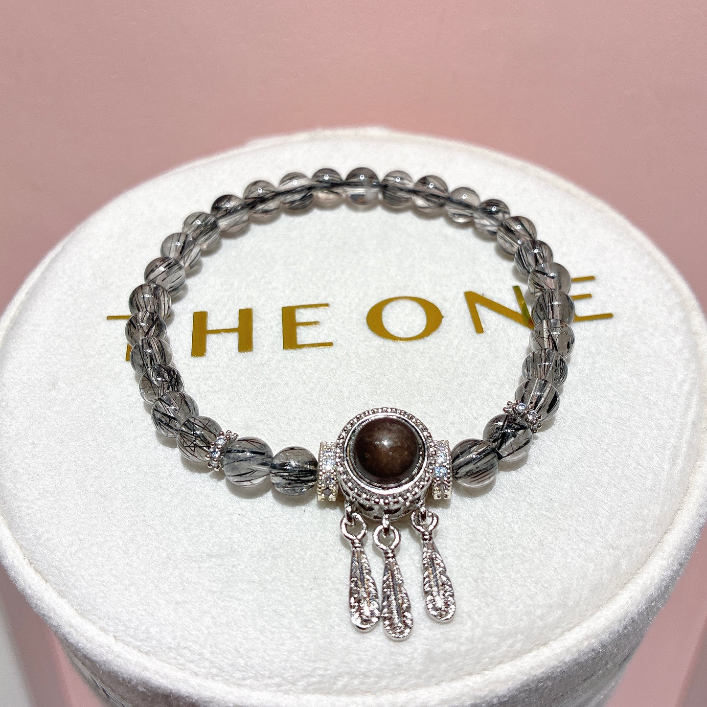 精品*黑順髮晶 x 銀曜石