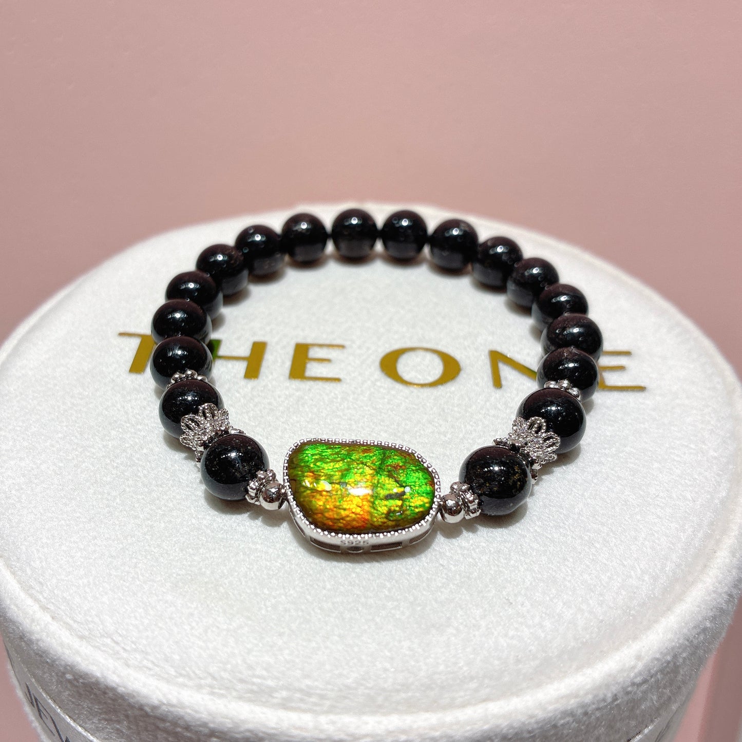 精品*黑密髮晶 x 斑彩石