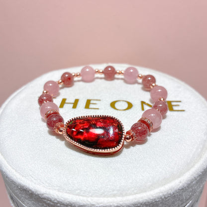 精品*草莓晶 x 斑彩石