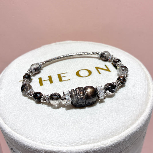 精品*黑銀鈦 x 黑金太陽貔貅