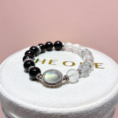 精品*黑碧璽 x 拉長石