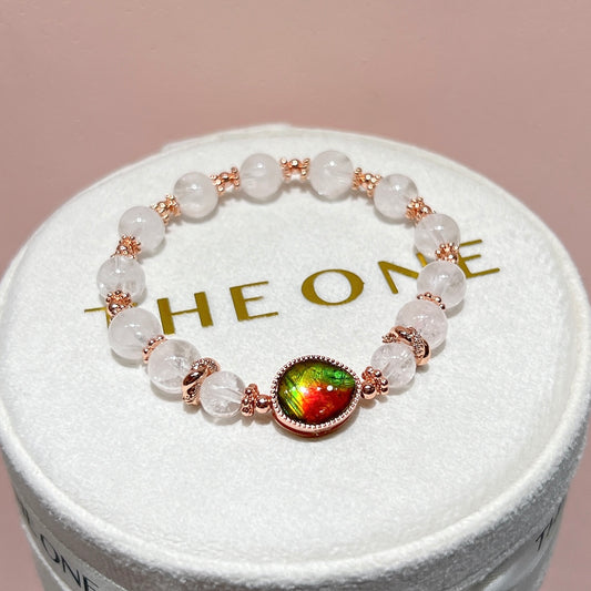 精品*白幽靈 x 斑彩石