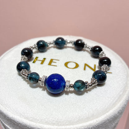 精品*魔鬼海藍寶 x 青金石