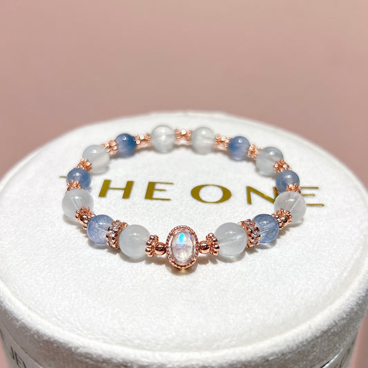 精品*灰藍兔毛 x 白水月