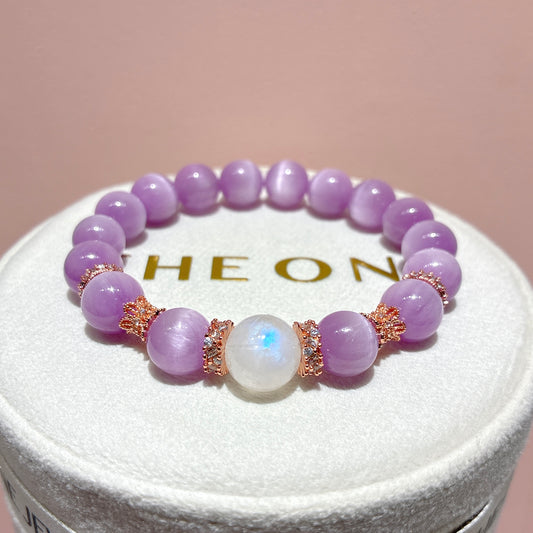 精品*紫鋰輝 x 月亮石