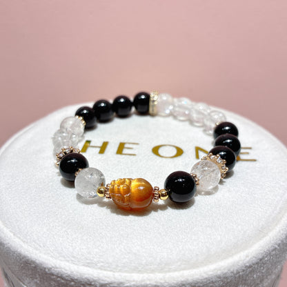 精品*黑碧璽 x 金骨幹貔貅