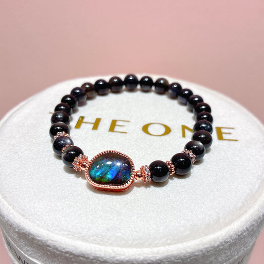 精品*星光堇青石 x 斑彩石