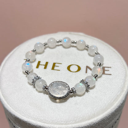 精品*馬島月亮石 x 藍針石