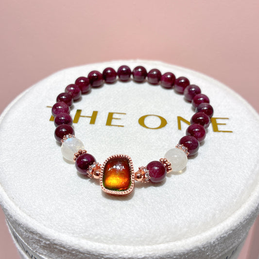 精品*紅碧璽 x 斑彩石