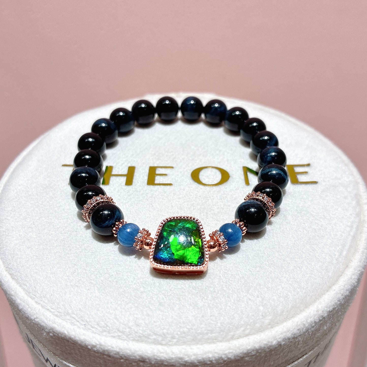 精品*藍虎眼石 x 斑彩石