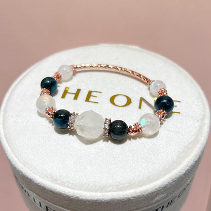 精品*馬島月亮石 x 魔鬼海藍寶