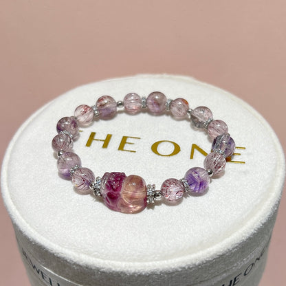 精品*紫超級七 x 螢石貔貅