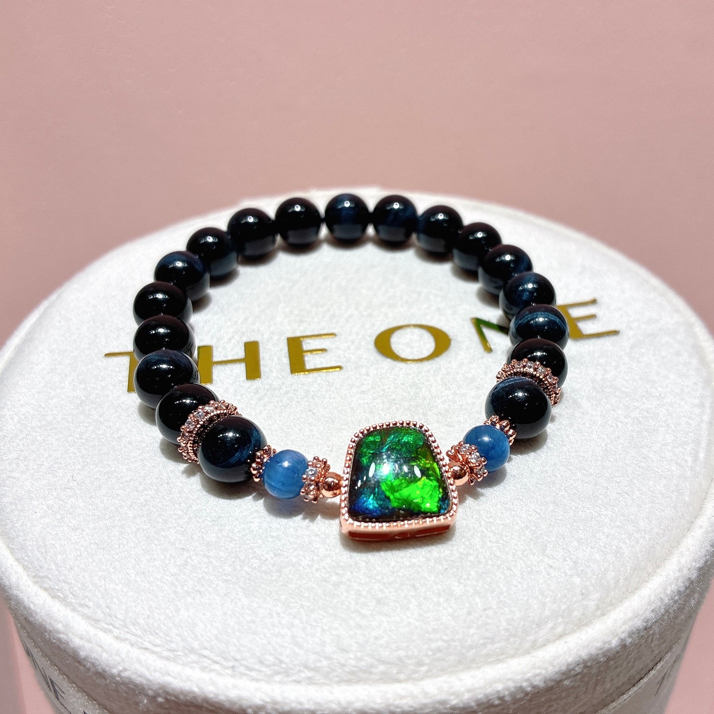 精品*藍虎眼石 x 斑彩石