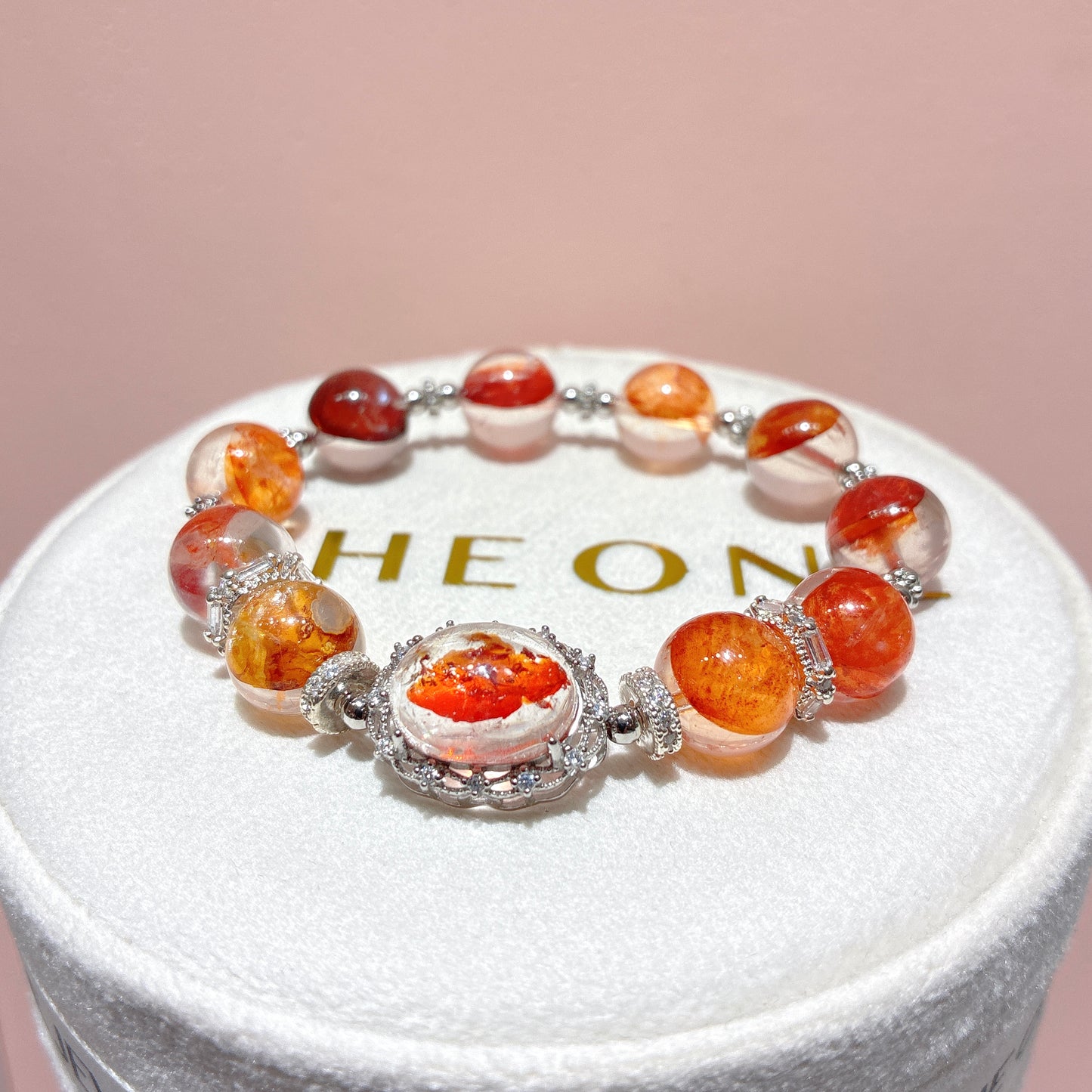 精品*橙紅膠花 x 錦鯉膠花