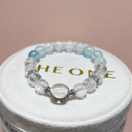 精品*冰種摩根石 x 藍針石